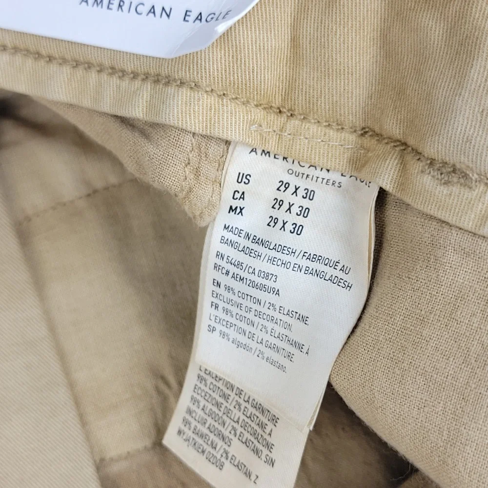 American Eagle Mens Ne(x)t Level Flex Original Straight Khaki Chino Pants 29x30